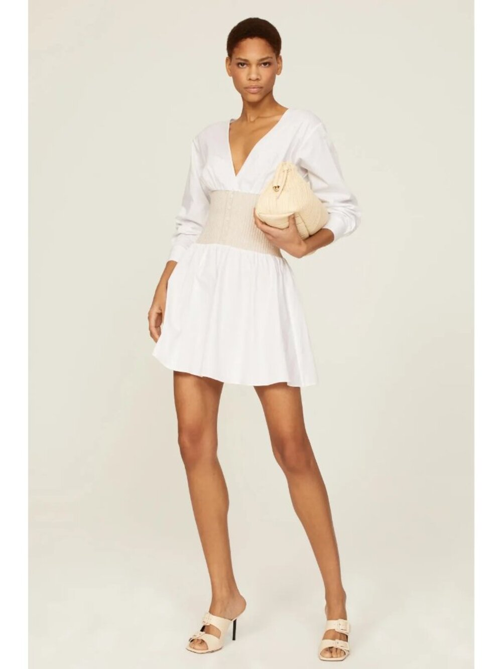 B-90. NAADAM White Mini Dress XL